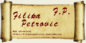 Filipa Petrović vizit kartica
